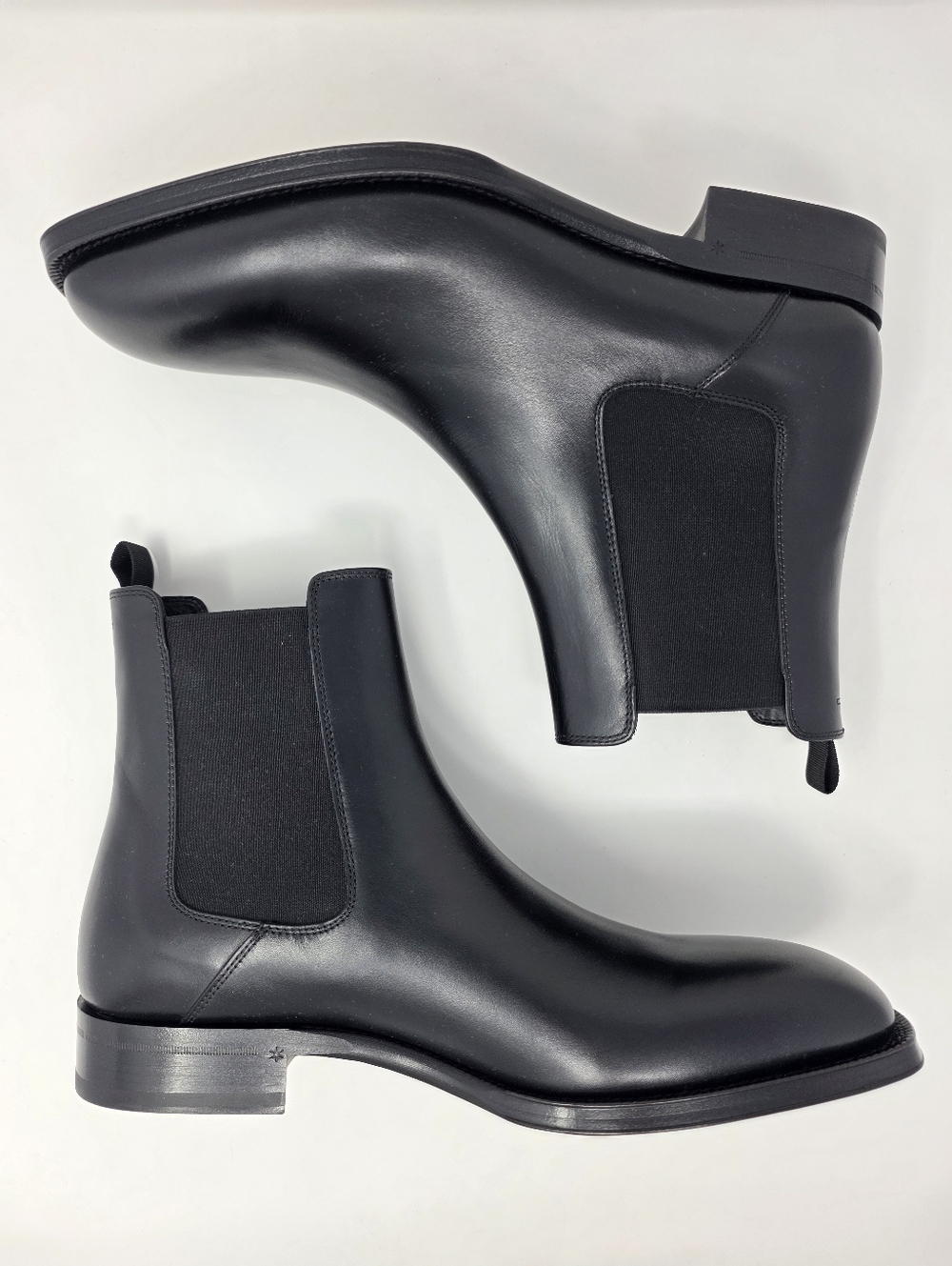❌️SOLD❌️ Alexander McQueen 43 9.5 10 Black Ankle Chelsea Dress Boots Slip $1190 - Picture 7 of 14